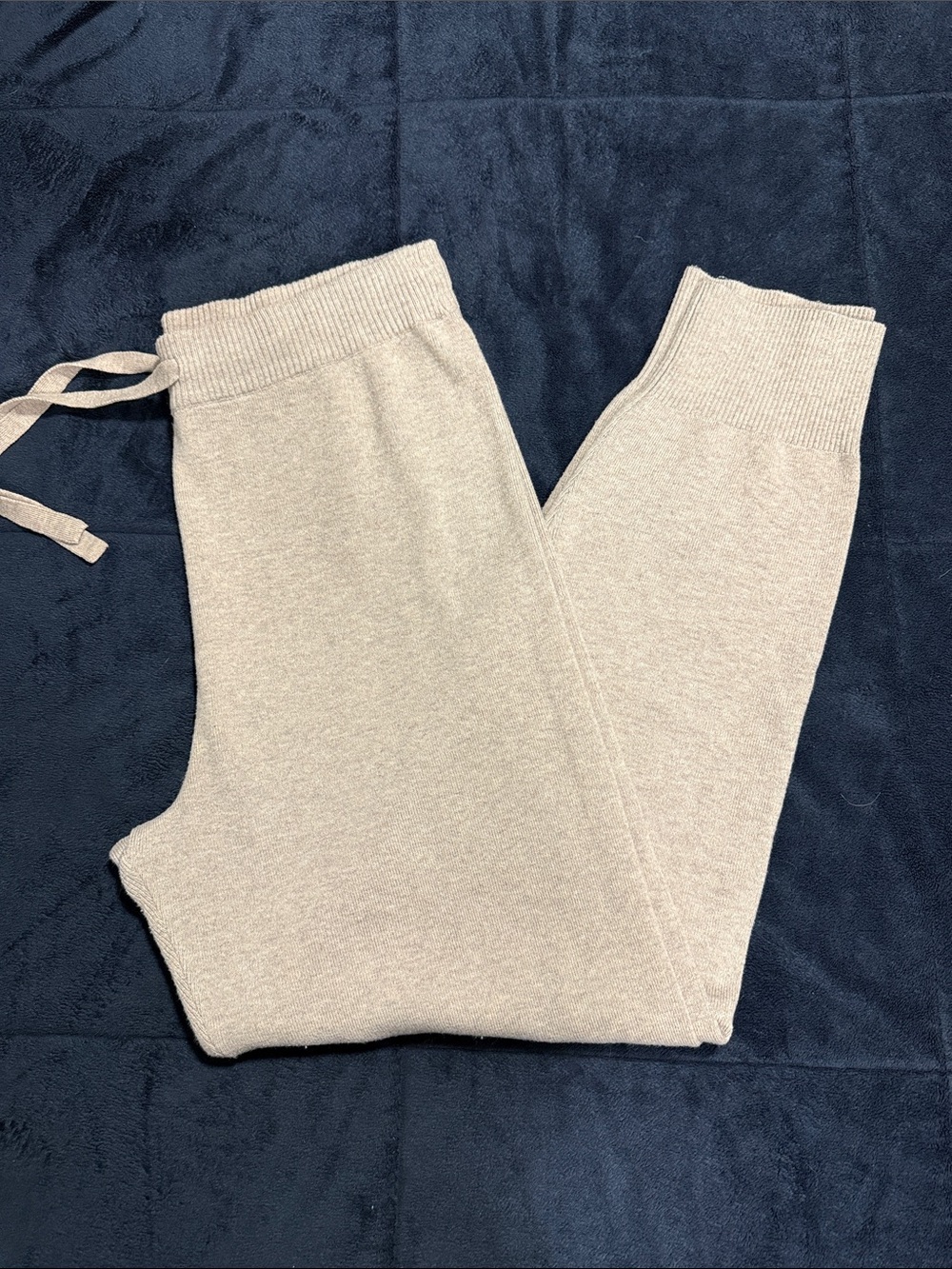 H&M Neutral Cream Women's Knit Jogger Pants